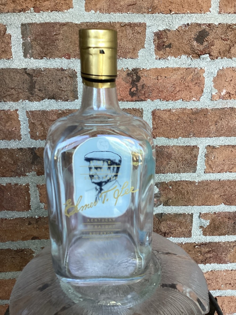 Elmer T. Lee Empty Bourbon Bottle w/cork stopper ~ 750 ml